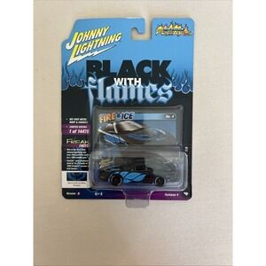 New Johnny Lighting Fire & Ice Black W Blue Flame Pontiac Firebird 1993
